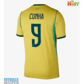 Billiga Brasilien Matheus Cunha #9 Hemmatröja VM 2026 Kortärmad